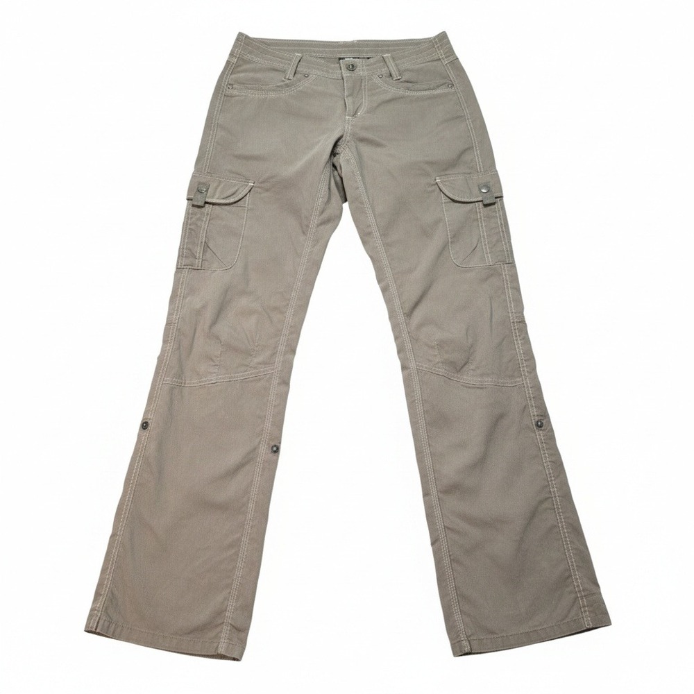Kuhl Womens Cargo Pants Size 4 Reg Olive Brown Vintage Patina Dye Hiking Utility
